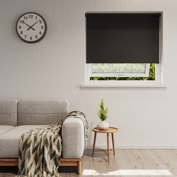 Rullegardin lysdæmpende sort 110 x 170 cm